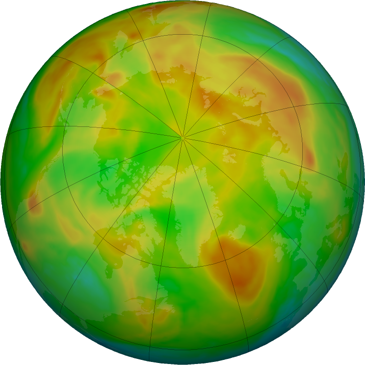 Arctic ozone map for 16 May 2017